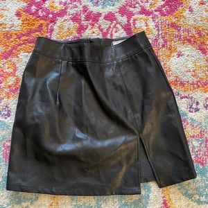 Princess polly black leather skirt